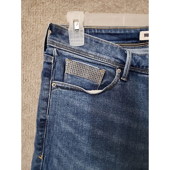 Levis 512 Perfectly Shaping Straight Leg Jeans Womens 16W Blue Stretch - Picture 2 of 8